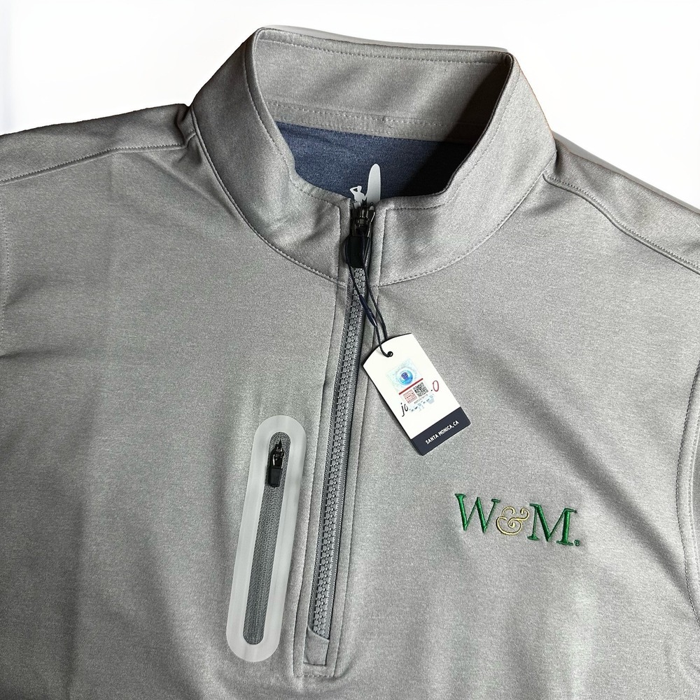 NEW William & Mary Johnnie-O Denny Vest Mens XL Steel Golf Performance College
